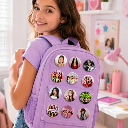 Pink Purple Birthday Party Decorations Set with Bracelets Keychains Stickers