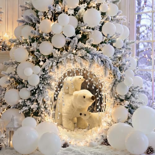 Giant Polar Bear Christmas Decoration LED Plush Bear - Winter Holiday Decor