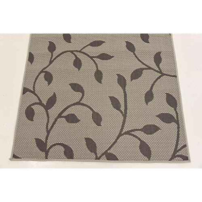 Unique Loom Outdoor Botanical Collection Area Rug - Botanical (3' 3" x 5' 1" Rectangle, Gray/ Silver)