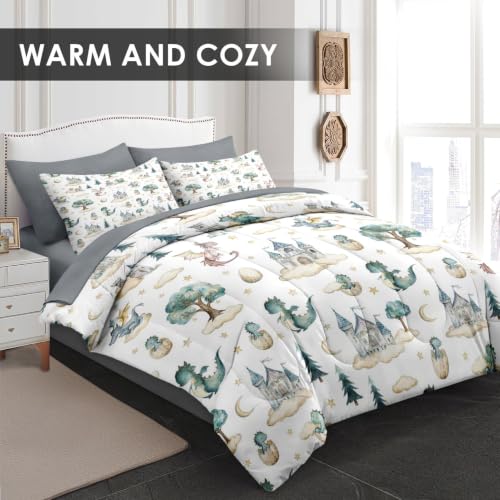 WeCozy Baby Dragon Twin Comforter Set - Cozy Bedding for Kids