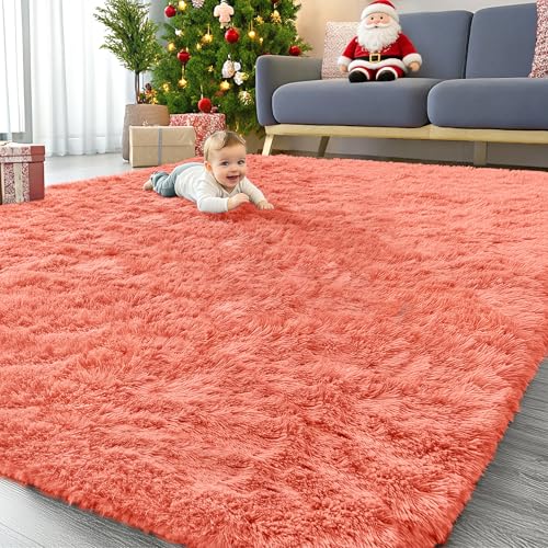 OLANLY 3x6 Machine Washable Runner Rugs for Hallway, Soft Fluffy Shaggy Bedside Rugs for Bedroom, Living Room, Indoor Floor Carpet for Kids Girls and Boys, Nursery Rooms, Home Decor Aesthetic, Black