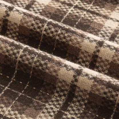 18x18 Inch Tartan Plaid Throw Pillow Covers Set of 2 Coffee Brown Fall