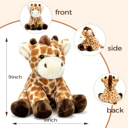 Weighted Giraffe Stuffed Animal Toy, 9 Inch Plush Pillow, 2.1 Lb