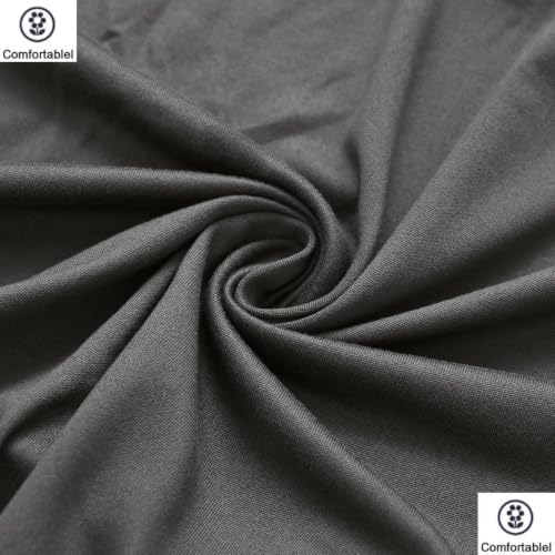 Dark Gray Recliner Sofa Cover - Stretch Fit with Side Pocket & Non-Slip Elastic