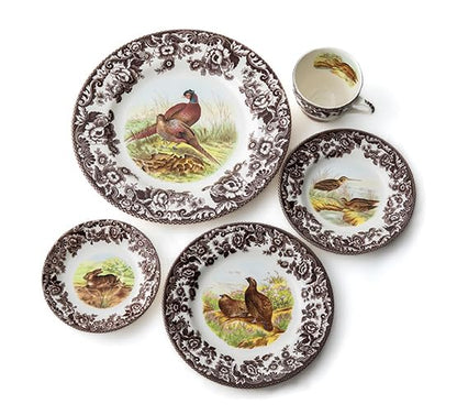 Spode Woodland 5-Piece Thanksgiving Dinnerware Set with Pheasant Design
