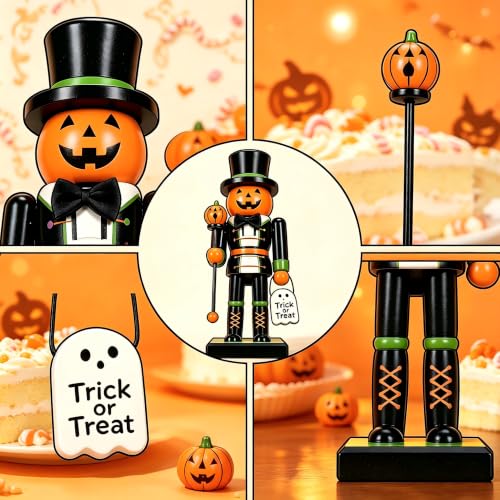 Gothic Halloween Nutcracker Decoration Figures for Mantel Shelf Centerpiece