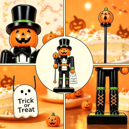 Gothic Halloween Nutcracker Decoration Figures for Mantel Shelf Centerpiece