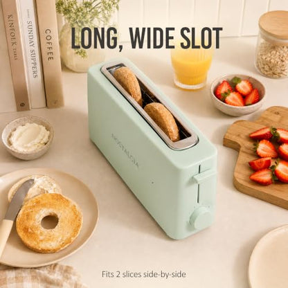 Sage Nostalgia Slim 2-Slice Toaster with Wide Slot & Adjustable Browning Dial