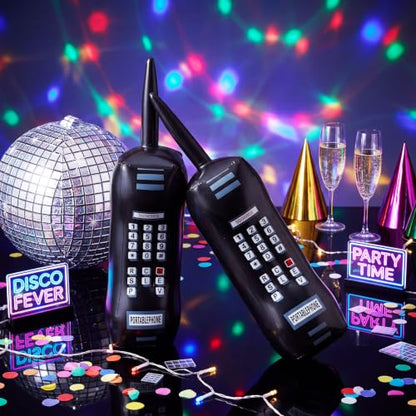 8pcs Inflatable Retro Mobile Phone Party Decorations 26 Inch - 80s 90s