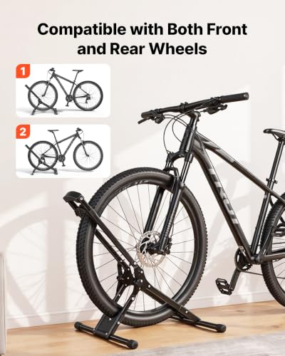 Foldable Bike Stand 2 Pack - Freestanding Bicycle Storage Rack for 20-29 in Wheels