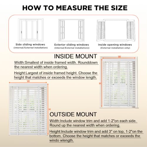 Natural Wood Blinds 2 Inch Slats for Indoor Windows - Cordless Shades