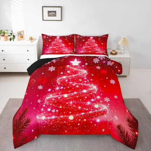 King Size Christmas Tree Comforter Set for Kids & Children - Multi 8038