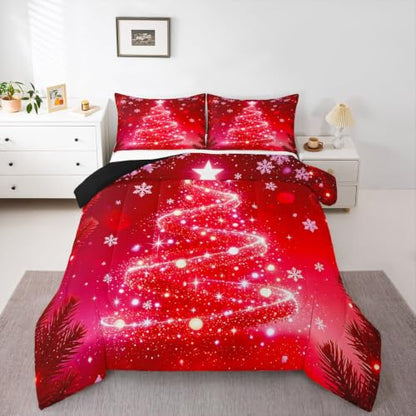 King Size Christmas Tree Comforter Set for Kids & Children - Multi 8038
