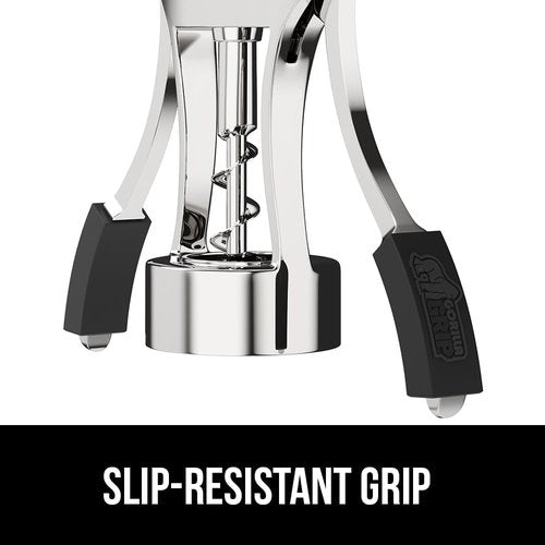 GORILLA GRIP Wine Opener - BPA-Free Zinc Alloy Wing Corkscrew | Easy to Use, Dishwasher Safe, Black