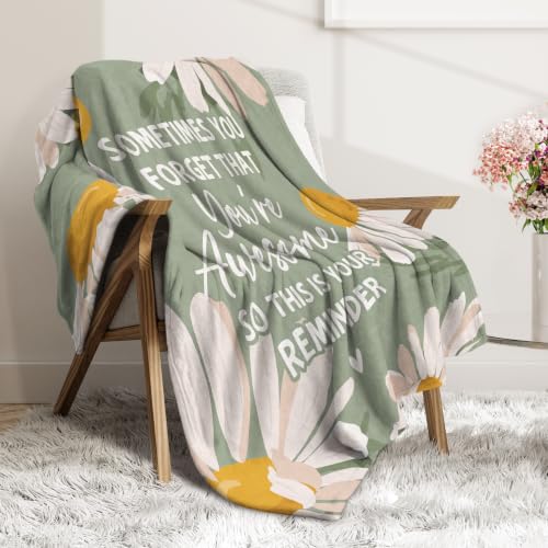 Green You Are Awesome Blanket for Women - Inspirational Gift