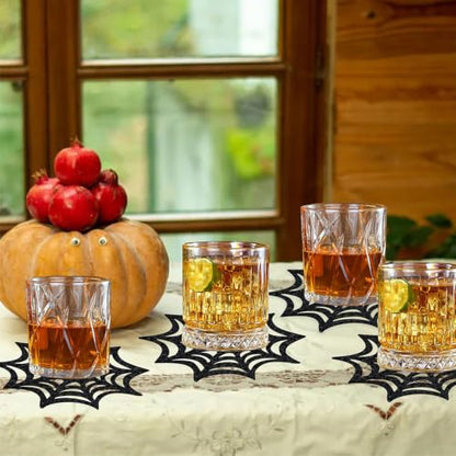 Halloween Black Spider Web Felt Coasters Set of 6 for Fall & Party Decor