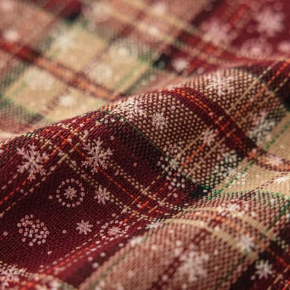AQOTHES Red Snowflake Plaid Christmas Table Runner 13x108 Inches - Holiday Decor