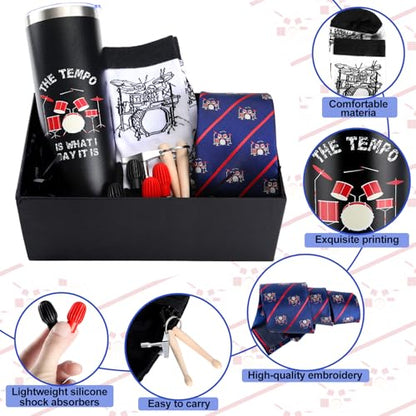 Christmas Drummer Gift Set with Tumbler Socks & Accessories - Men