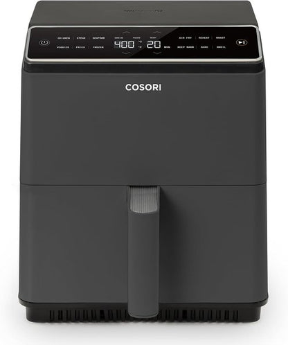 Cosori Air Fryer 6.8-Qt - 12 One-Touch Functions & Dual Heating Elements | Dishwasher-Safe, Gray