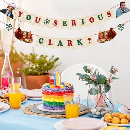 Christmas Vacation Banner Clark - Funny Holiday Decor for Ugly Sweater Party