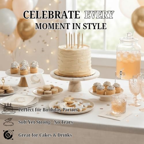Cocktail Napkins - Premium Linen-Feel Disposable Hand Towels, 40 Pack