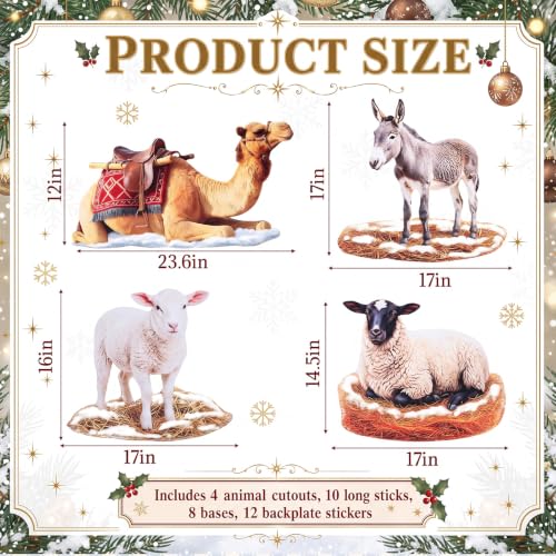Christmas Nativity Cardboard Cutouts Set - Stable Scene Decor for Church & Holiday Events
