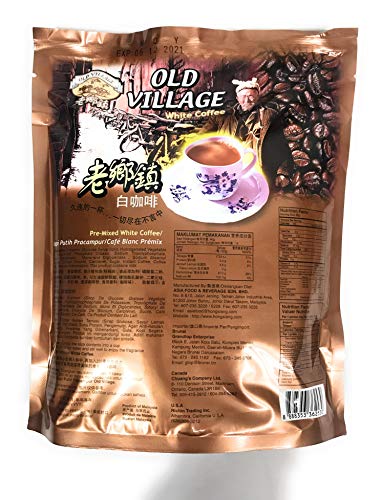 [ 2 Pack] Old Village Pre-Mixed White Coffee 15 Sticks 40g/1.410oz