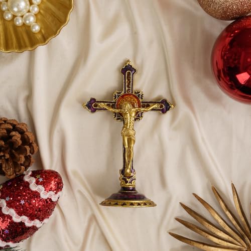 Standing Crucifix Jesus Christ Tabletop Cross Statue Catholic Religious Decor
