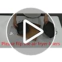 Redfly Reusable Silicone Air Fryer Liners Square 8.5 Inch - Black & Black Variation