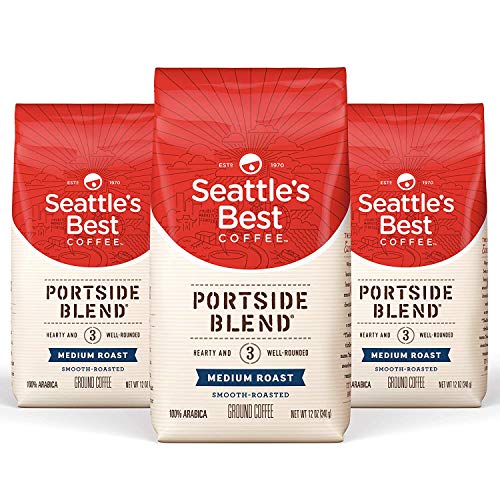 Seattle's Best Coffee Portside Blend Medium Roast Ground Coffee | 12 Ounce Bags (Pack of 3)