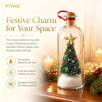 Recordable Christmas Tree Message in a Bottle - Personalized Holiday Ornament (1pc)