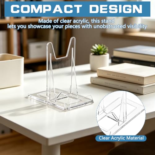 24 Pack Clear Acrylic Comic Book Display Stands Adjustable Graded Comic Racks