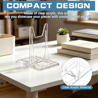 24 Pack Clear Acrylic Comic Book Display Stands Adjustable Graded Comic Racks