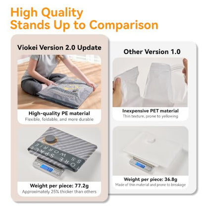 Wireless Rechargeable Vacuum Packing Bags Set - 15-Piece Travel & Storage Compression Kit with Carry-On Size