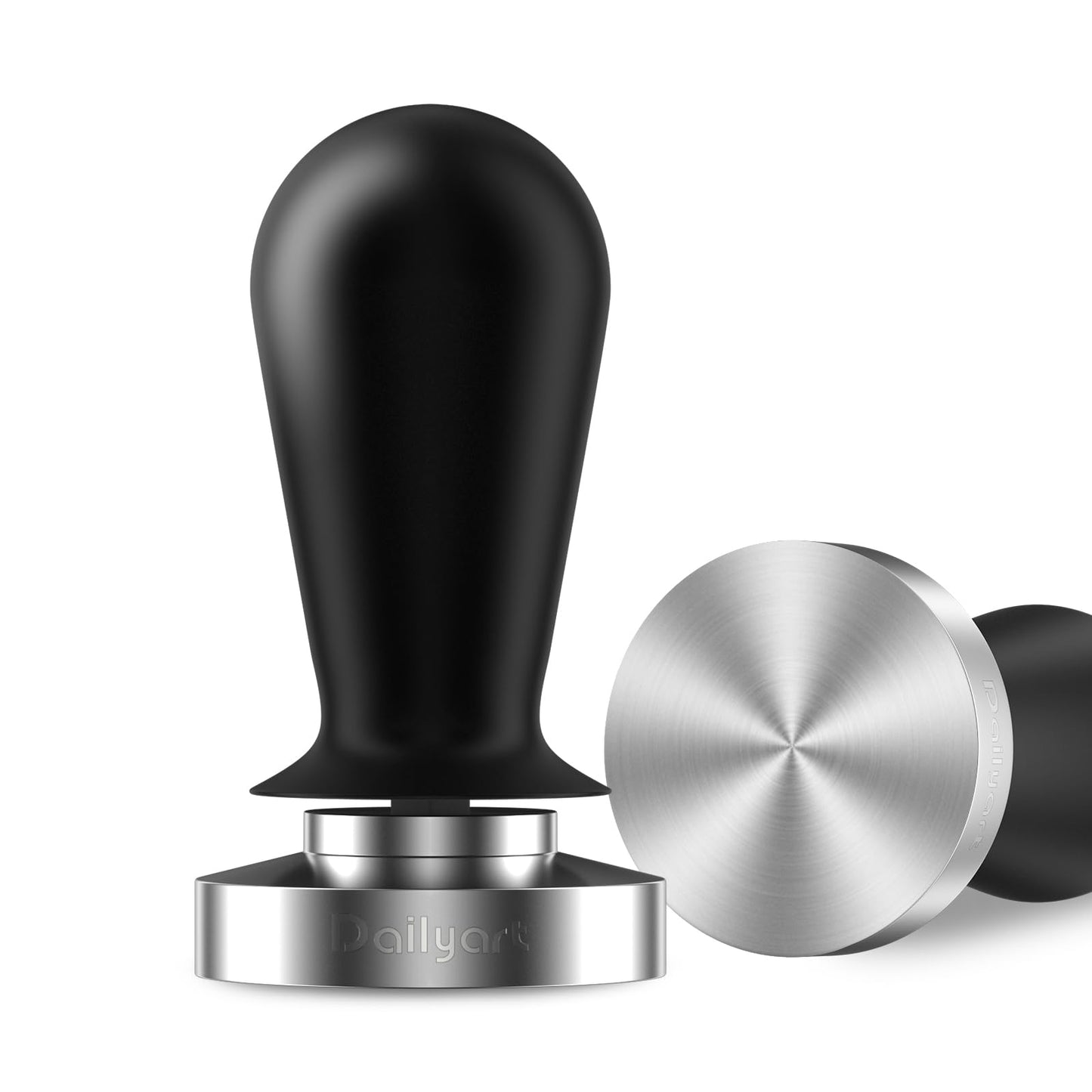 Dailyart 53mm Espresso Tamper - Spring-loaded Coffee Tamper, Barista Espresso Accessories with 30lbs Springs, 100% Flat Stainless Steel Base Tamper Fits