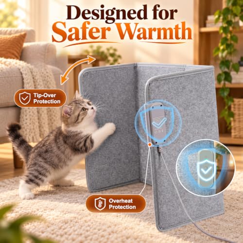 Foldable Under Desk Foot Warmer with Blanket - Personal Space Heater
