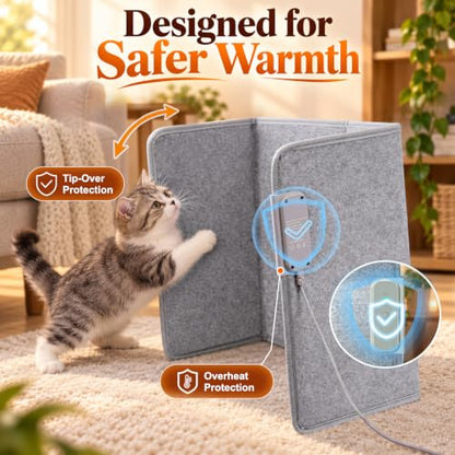 Foldable Under Desk Foot Warmer with Blanket - Personal Space Heater