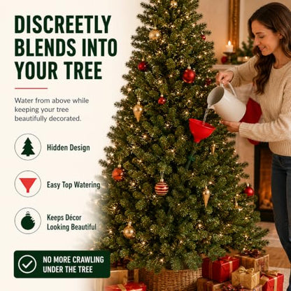 Christmas Tree Watering Funnel 49.7 Inch Long Reach with Wide Opening