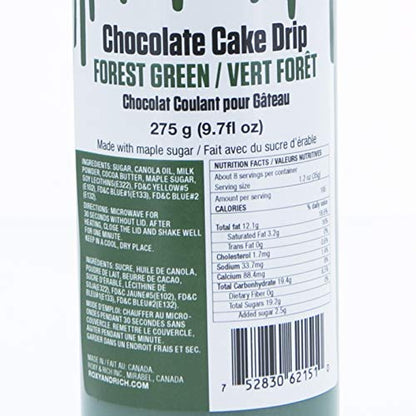 Roxy and Rich Chocolate Cake Drip 275 Grams, Forest Green