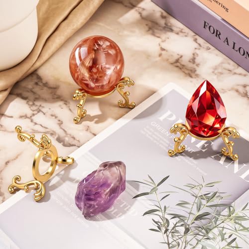 36 Pack Gold Crystal Ball Stands for Gemstones & Decorative Spheres