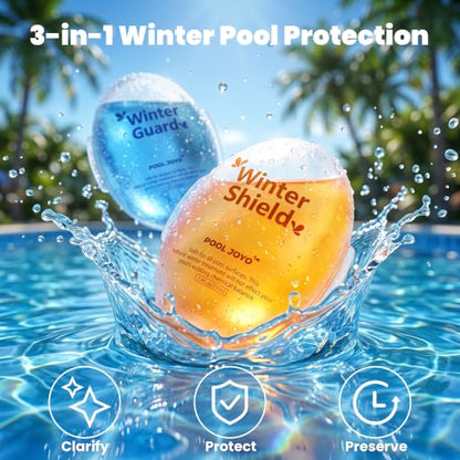 Pool Winterizing Kit for Above Ground & Inground Pools - 2 Capsules, Up to 30,000 Gallons