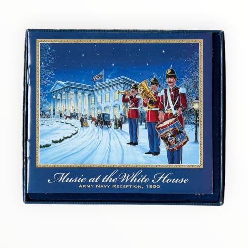 2010 White House Christmas Ornament US Marine Band Gold Finish - Patriotic Decor