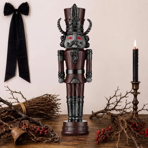 Gothic Krampus Nutcracker Figurine - Dark Holiday Christmas Decor