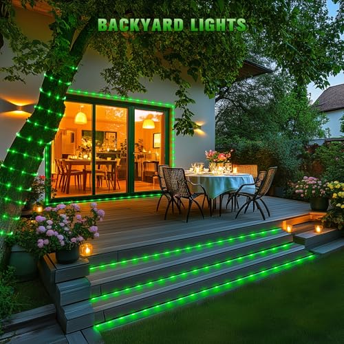 Solar Halloween String Lights 2x200 LED Green Outdoor Decorative Lighting