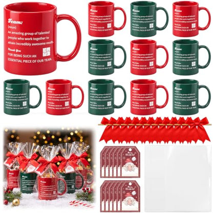 12 Pack Christmas Coffee Mug Gift Set with