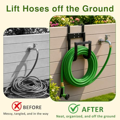 Fence Hose Hanger Wall Mount No Drill Garden Hose Holder for Deck