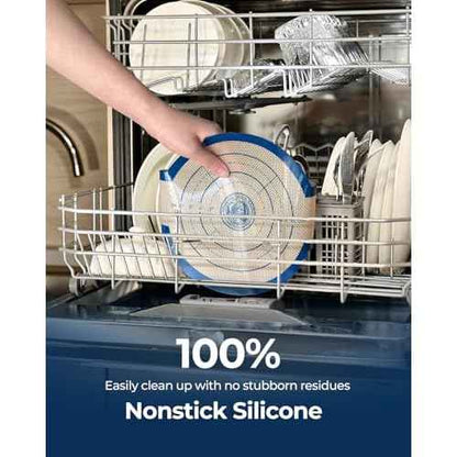 Silicone Bread Sling with Bread Lame, Thick Sourdough Baking Sling 2-Pack Round, Silicone Bread Baking Mat with Long Handles for Dutch Oven and Dough Transfer