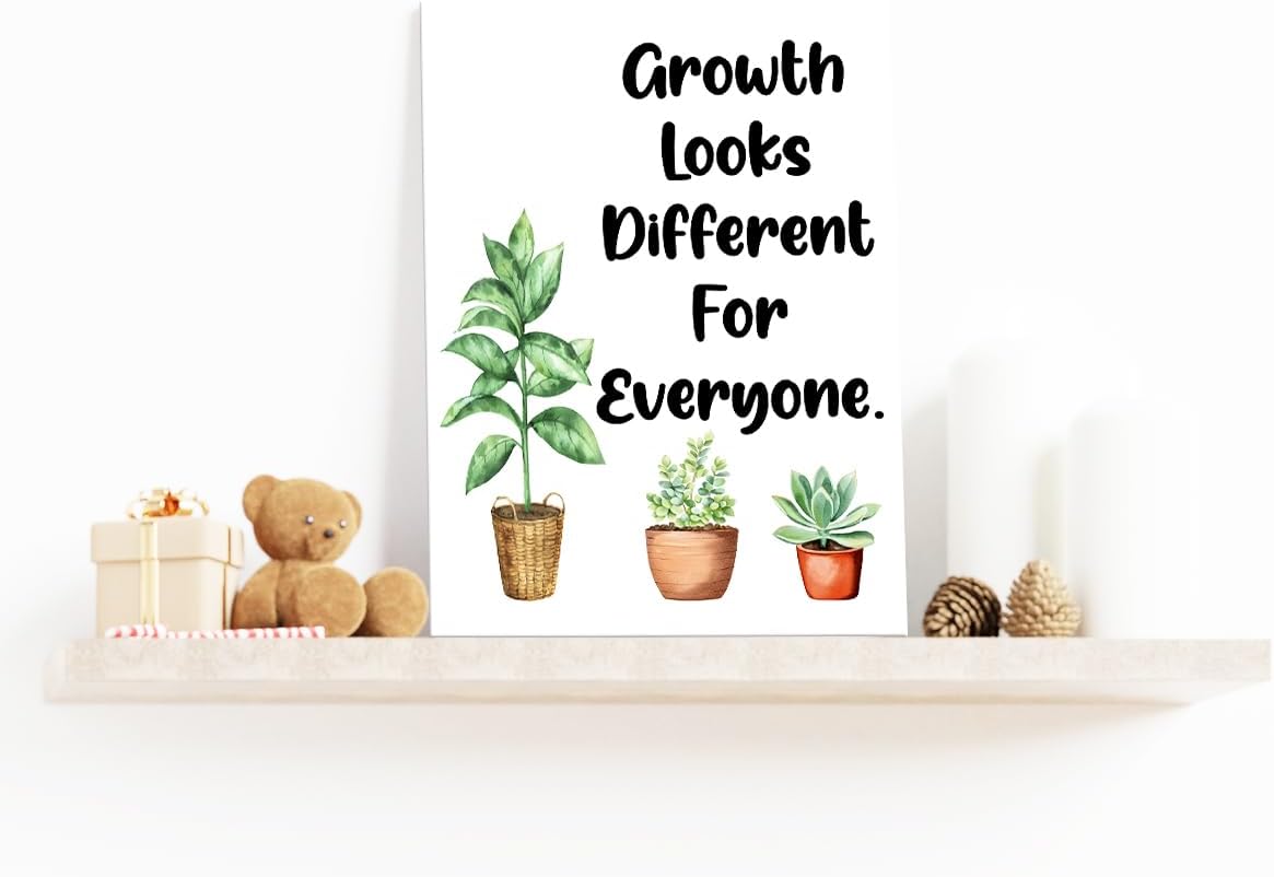 Skiennix Inspirational Quotes Wall Decor - Mental Health Canvas Art for Classroom & Therapy Offices