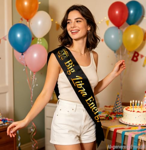Libra Birthday Sash - Zodiac Party Accessory for Libra Season