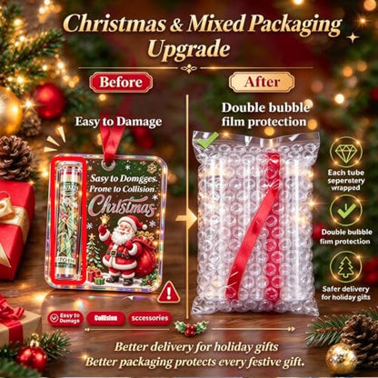 Christmas Cash Gift Ornament Set - Acrylic Holiday Money Holders with Santa Snowman Reindeer Designs
